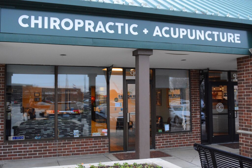 Back On Track Chiropractic + Acupuncture located in Overland Park Kansas, next to Chipotle off College Blvd.