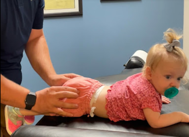 Pediatric adjustment and evaluation at Back On Track Chiropractic and Acupuncture in Overland Park 66210